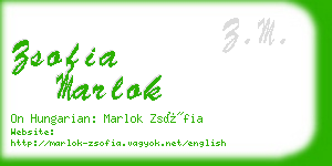 zsofia marlok business card